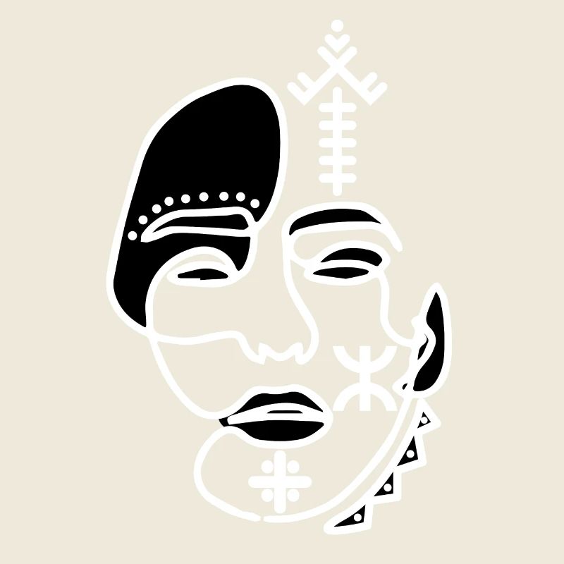 AMAZIGH TATTOO FACE WITH JEWELRY