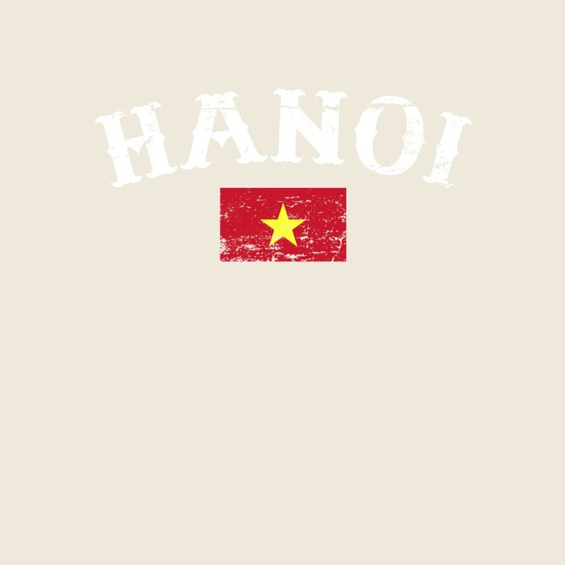 Hanoi Vietnam Vintage Vietnamese Flag