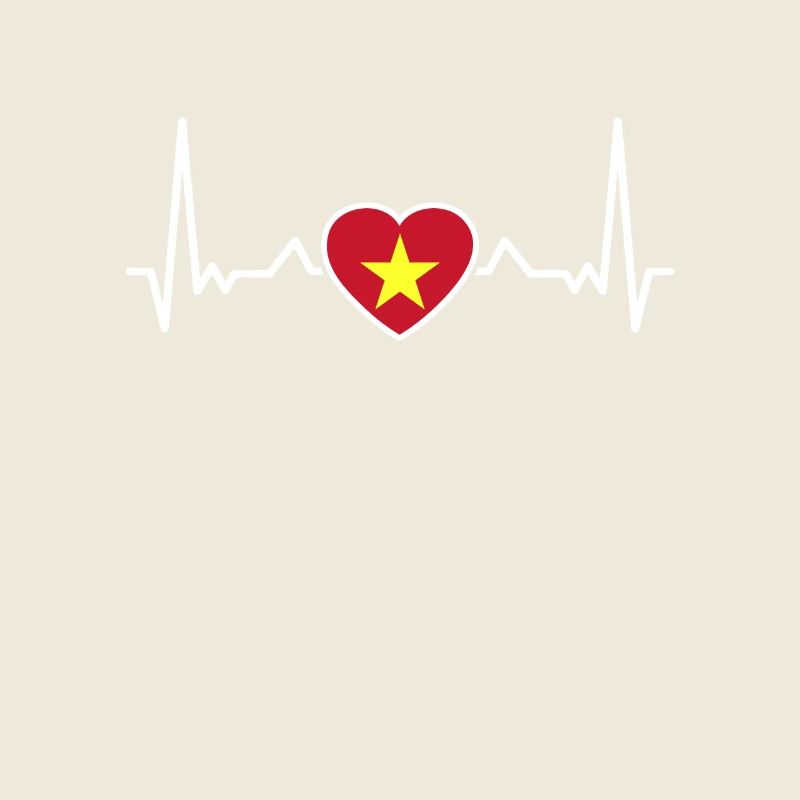 Vietnam Heartbeat Vietnamese Flag