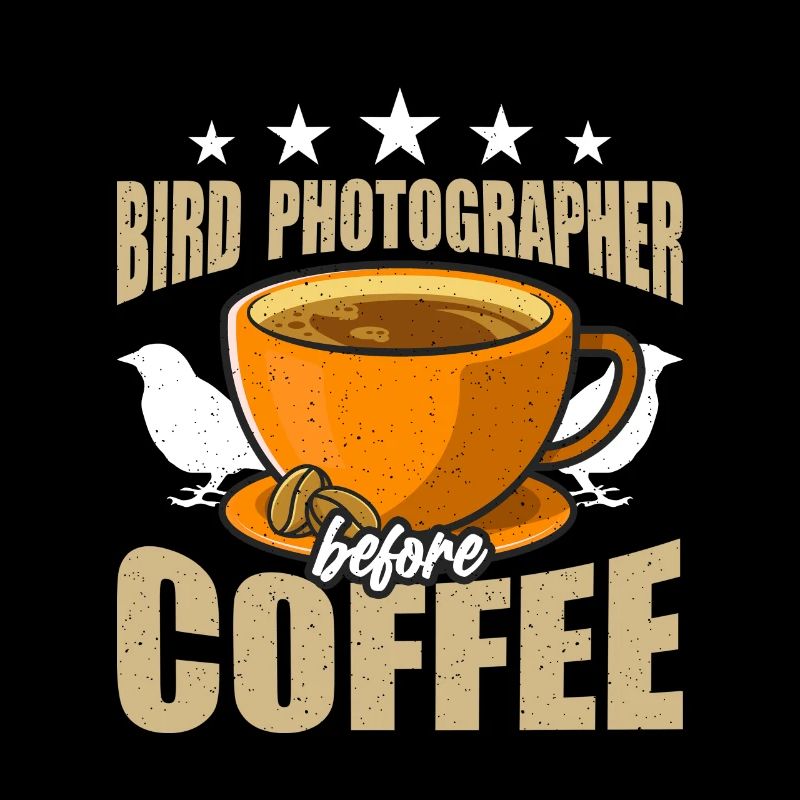 Bird Photographer Before Birdwatching Coffee Lover