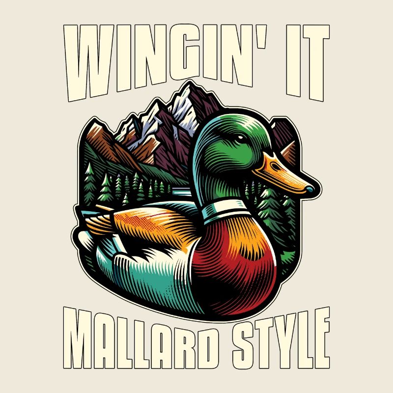 Canard colvert Wingin' It Chasseur de canard de style canard colvert