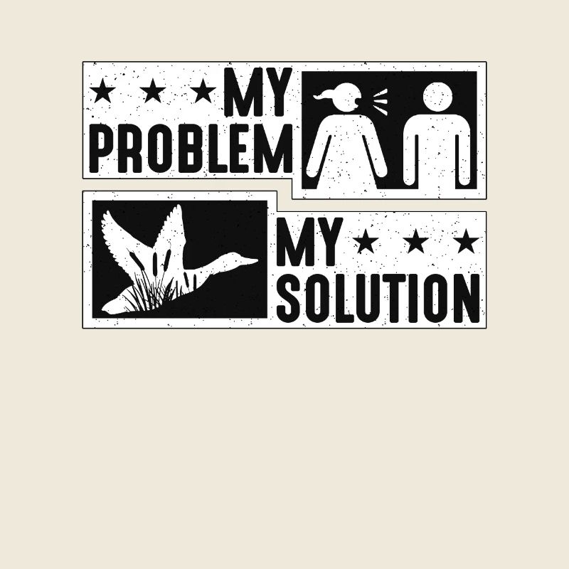 Mallard Duck My Problem My Solution Pictogram Dad