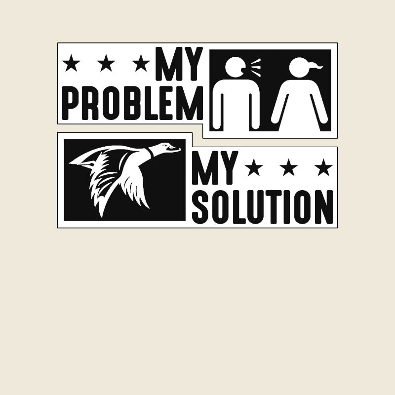 Mallard Duck My Problem My Solution Pictogram Mom