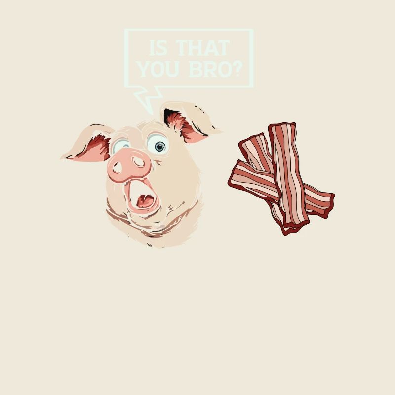 C'est ton frère ? Motif drôle de cochon et de bacon