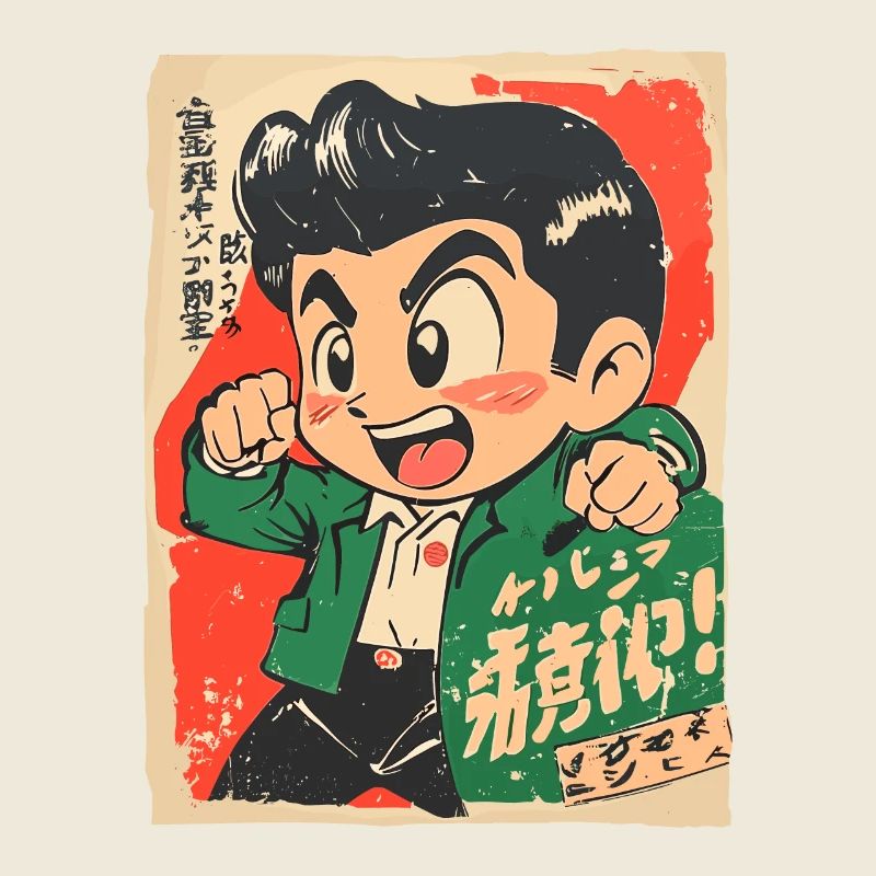 Asiatischer Junge, ein kleiner frecher Schelm