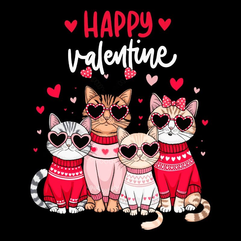 Valentinstag Katze Katzenmama Katzenliebhaber Fun
