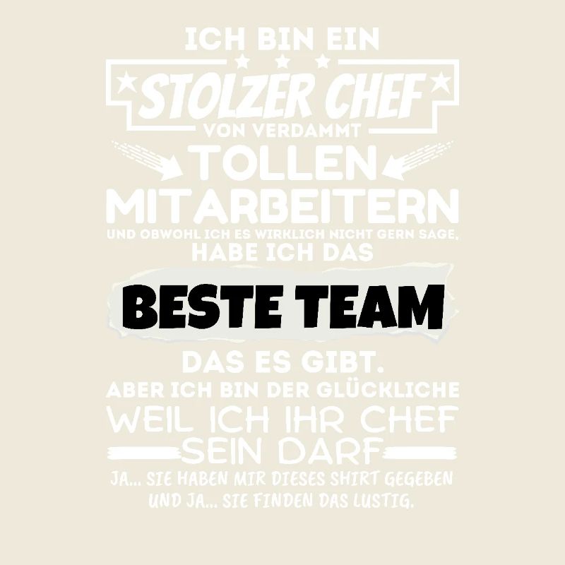 stolzer Chef von verdammt naiven Mitarbeitern