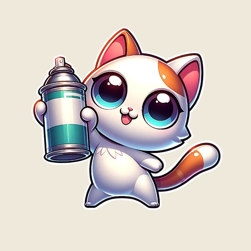 Chat Spray Peut Graffiti