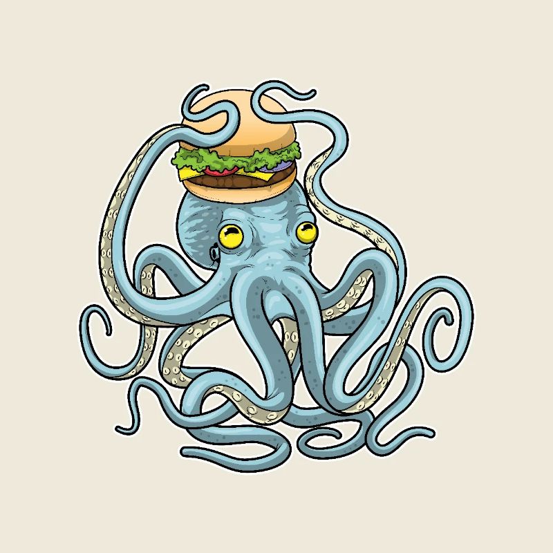 Cheeseburger au poulpe
