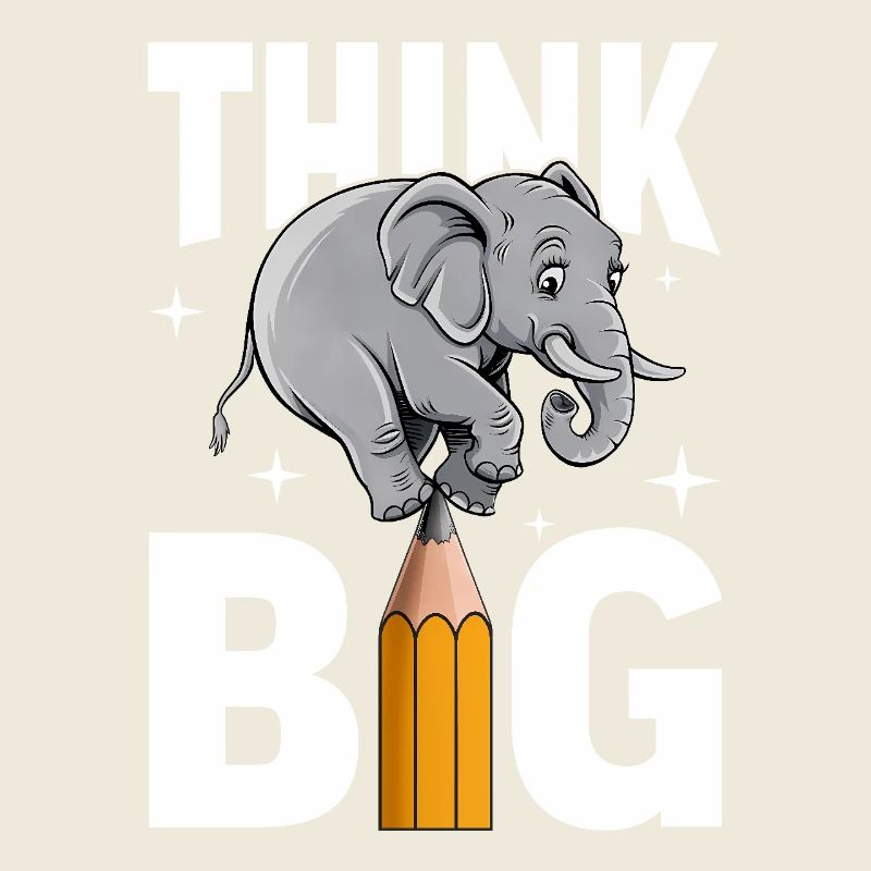 Denke groß Elefant Denker, Träumer und Visionäre