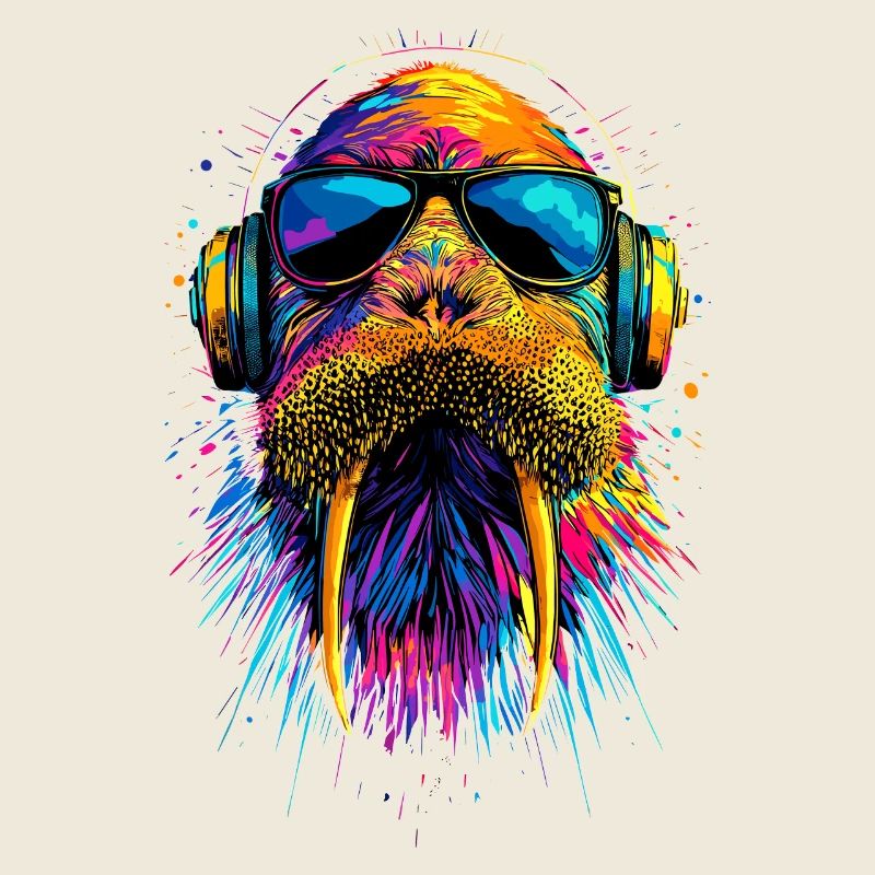 Walrus, tusks, seal, wild Pacific walruses