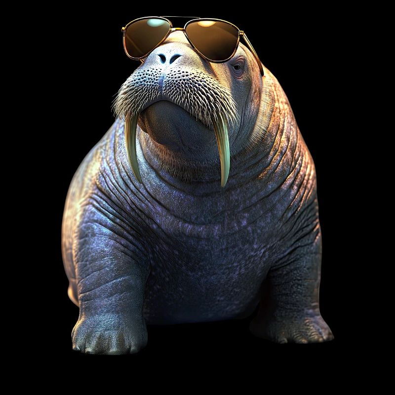 Walrus, tusks, seal, wild Pacific walruses