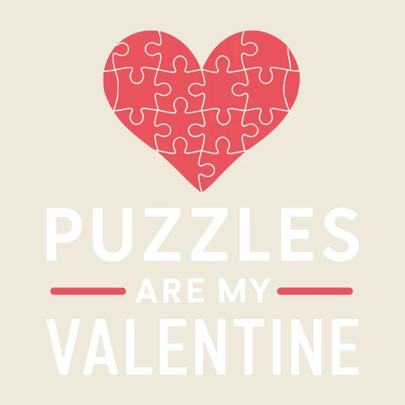 Puzzles sont ma Saint-Valentin Funny Pun Jigsaw Puzzle