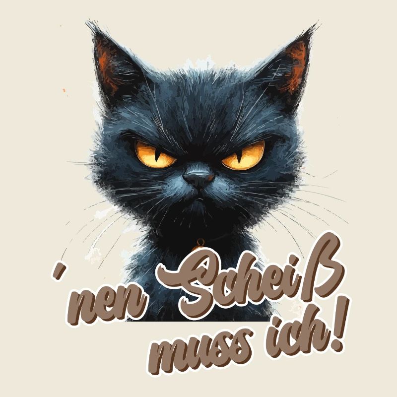 Witzige Katze mit Spruch