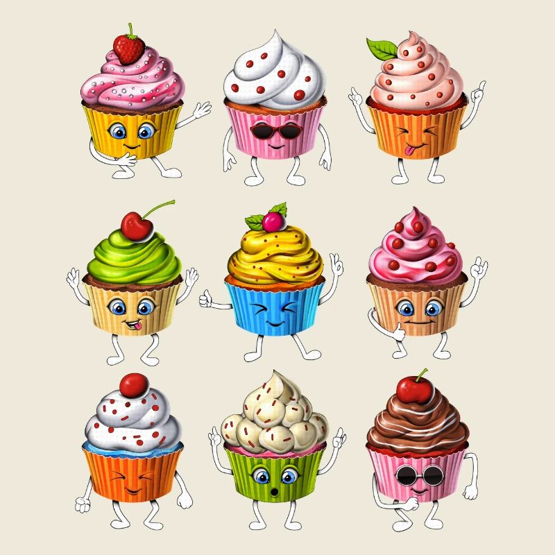 Cupcakes drôles