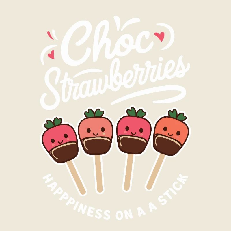 Fraises au chocolat - Le bonheur sur un bâton