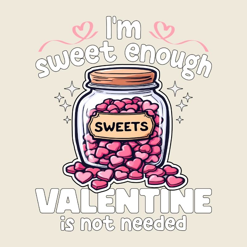 ICH BIN SÜSS GENUG, VALENTINSTAG WIRD NICHT GEBRAUCHT - GESCHENK