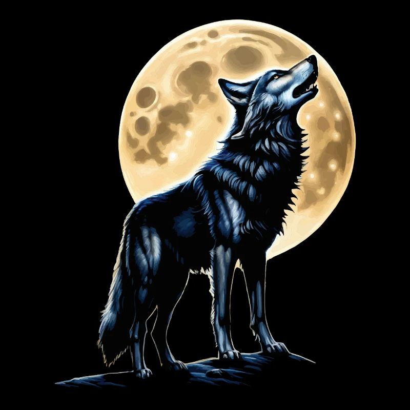 Wolf Liebhaber Wildtier Kunst Wolf Bunt Tier