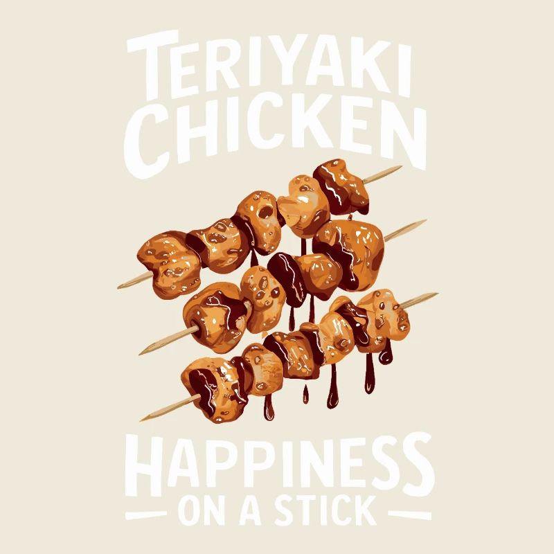 Poulet Teriyaki Bonheur Sur Un Bâton