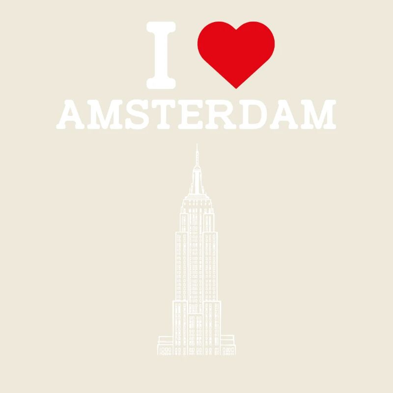 I Love Amsterdam Cool Heart Flag Netherlands State