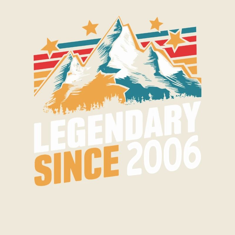 Legendary since 2006 Vintage Mountain Retro Mountains