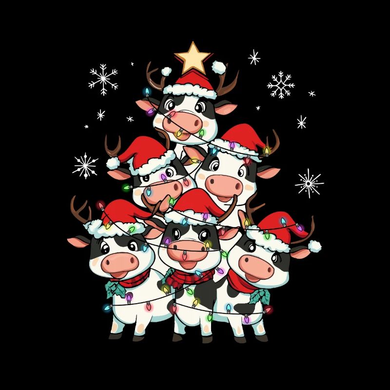 Kuh Weihnachten Weihnachtsmann