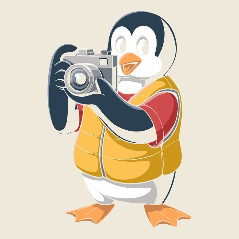 Penguin Photographer with Camera