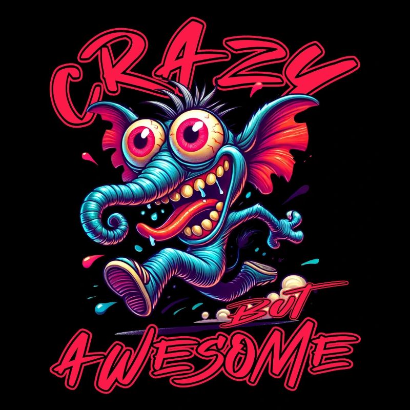 Crazy but Awesome - Style bande dessinée éléphant
