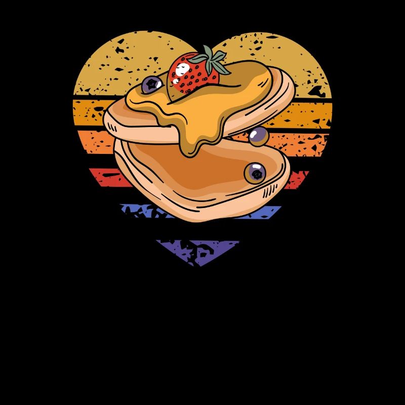 Herzhaftes Pancakes Retro Design