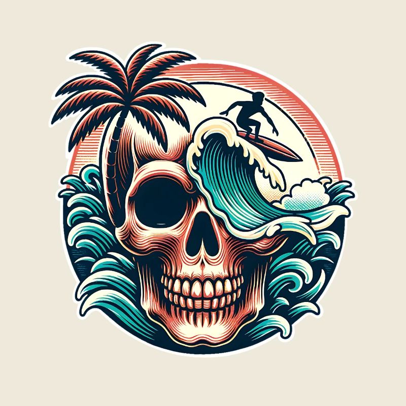 Crâne de surfeur de surf