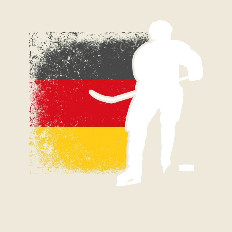 Eishockeyspieler Deutschland Flagge Eishockey