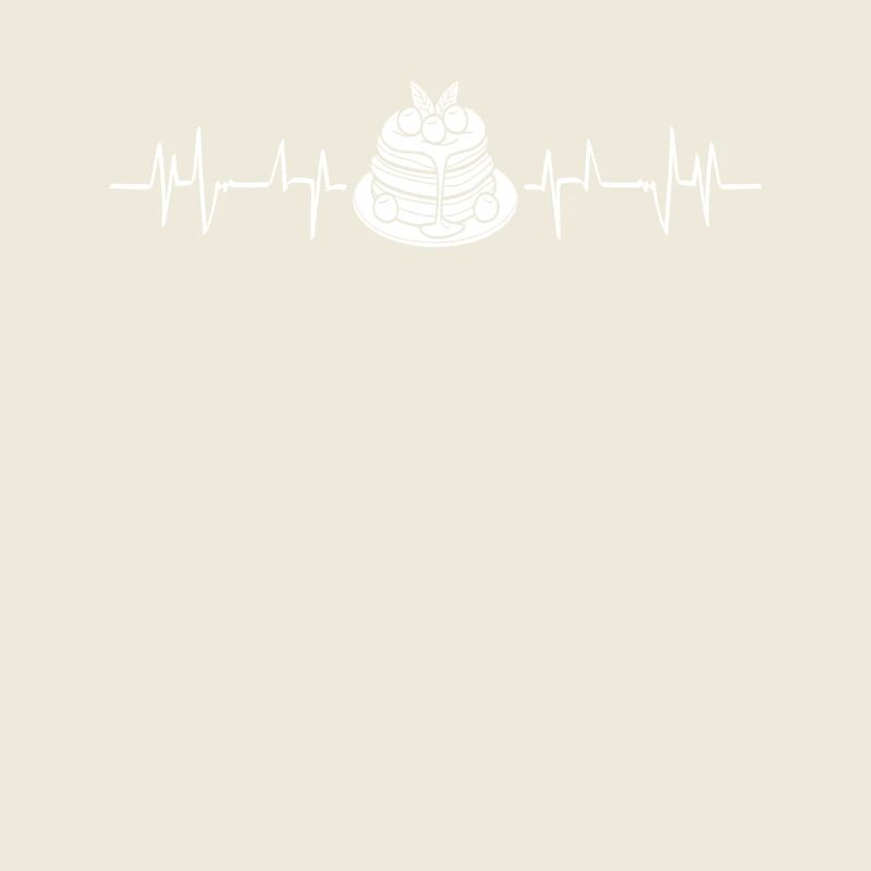 Pancakes Lover Heartbeat Design