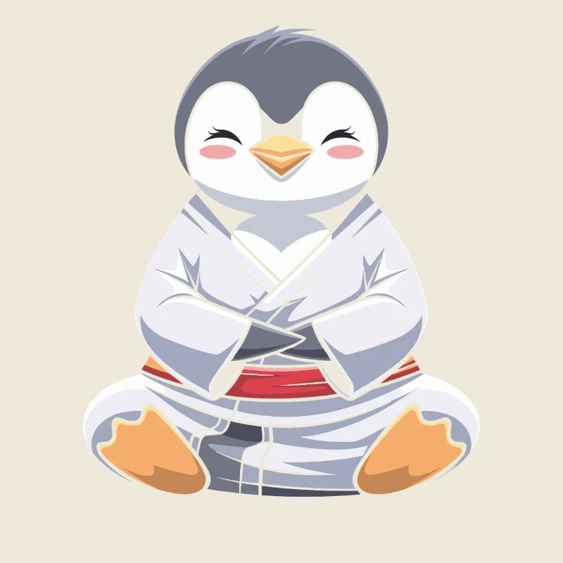 Judo Penguin Meditation Masterful