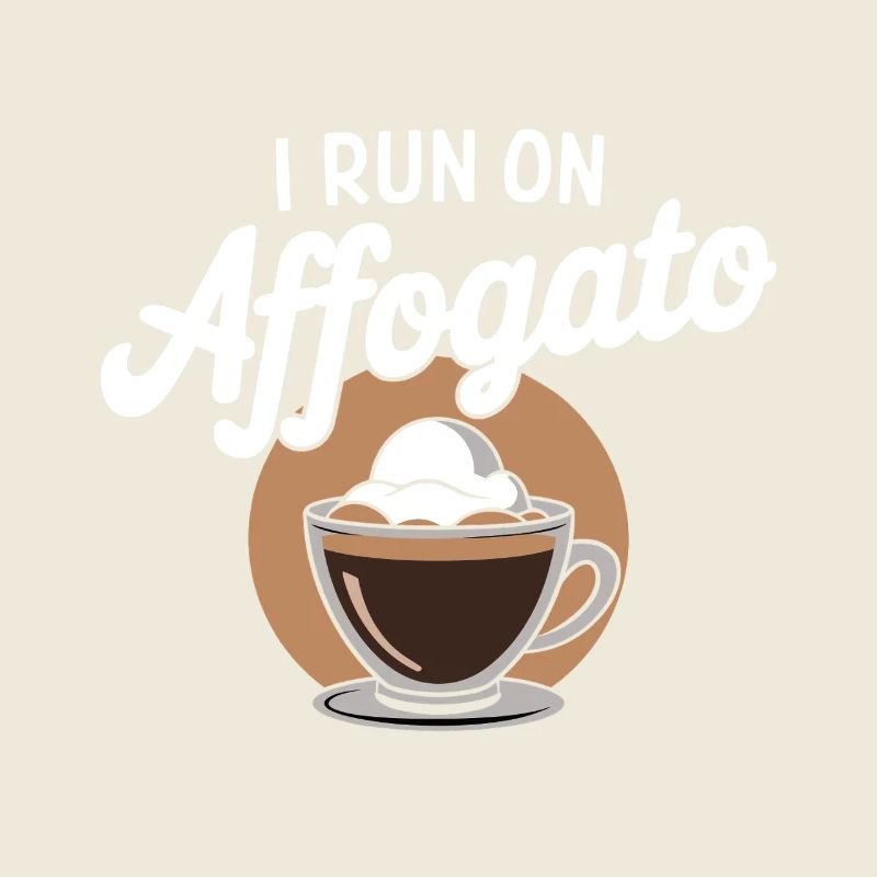 Ich laufe auf Affogato Funny Espressio Getränk Spruch