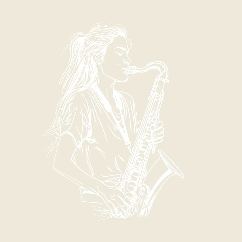 Weiblicher Saxophonist