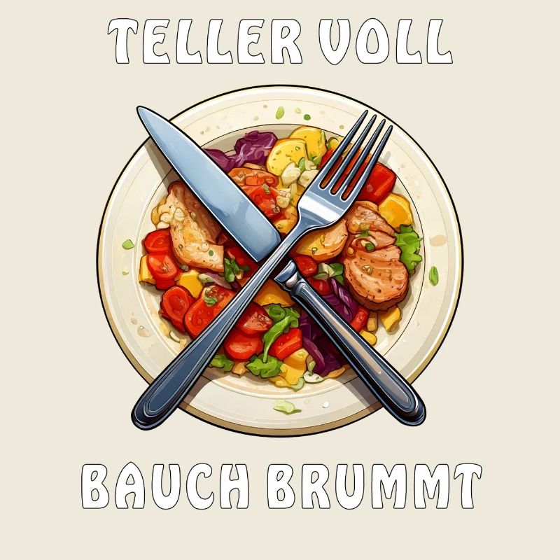 Speiseteller TELLER VOLL BAUCH BRUMMT