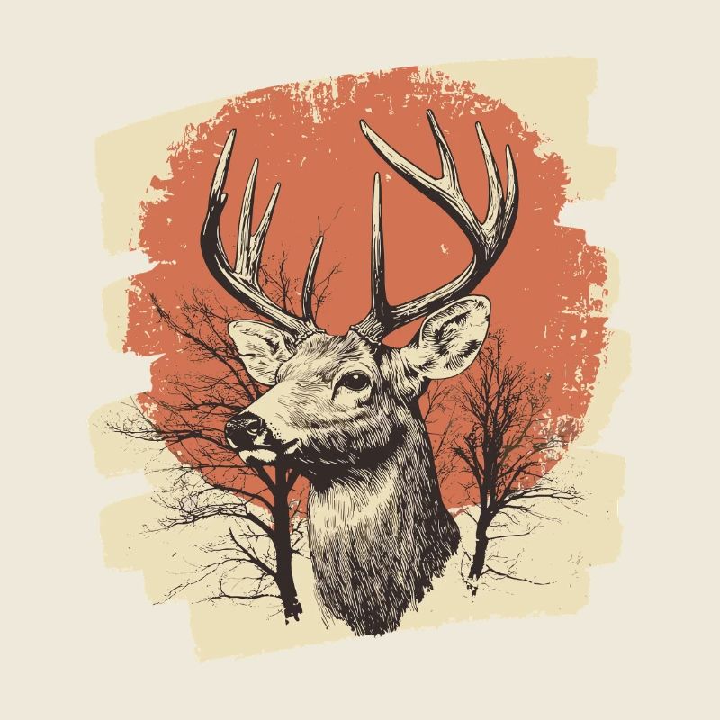 Deer with antlers