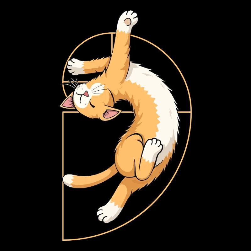 Fibonacci Spiral Cat