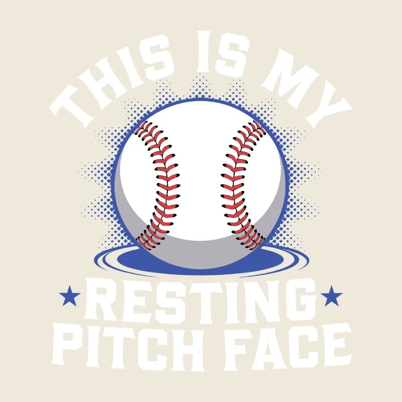 C’est mon Pitch Face Funny Baseball Pun au repos