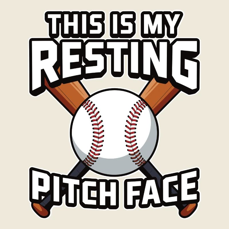 This is my resting Pitch Face Funny Baseball Pun