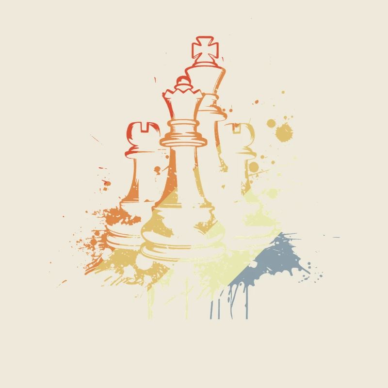 Schachfiguren Graffiti