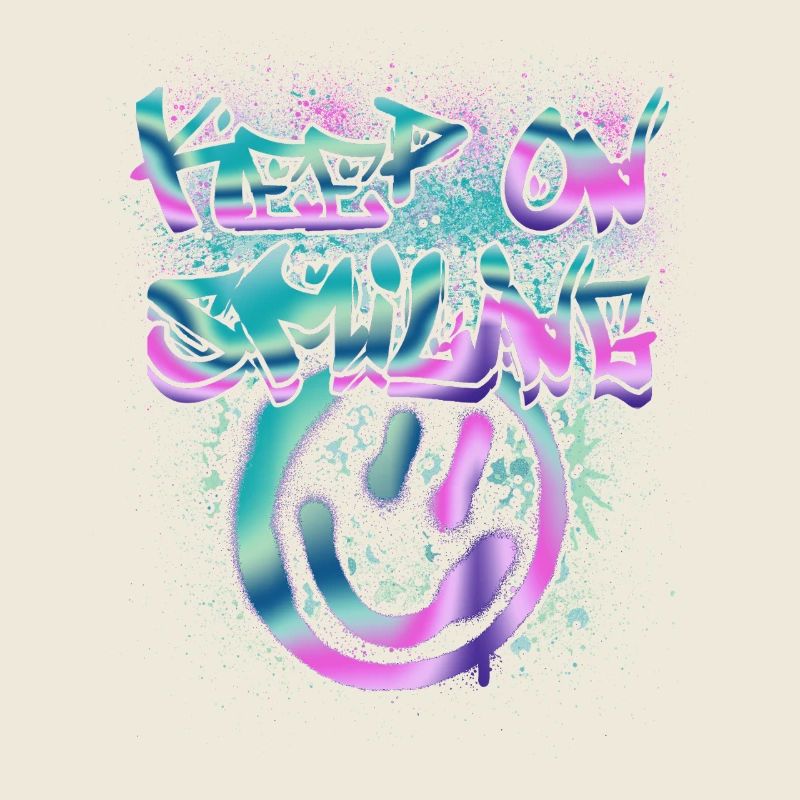 Smileys et texte phosphorescents