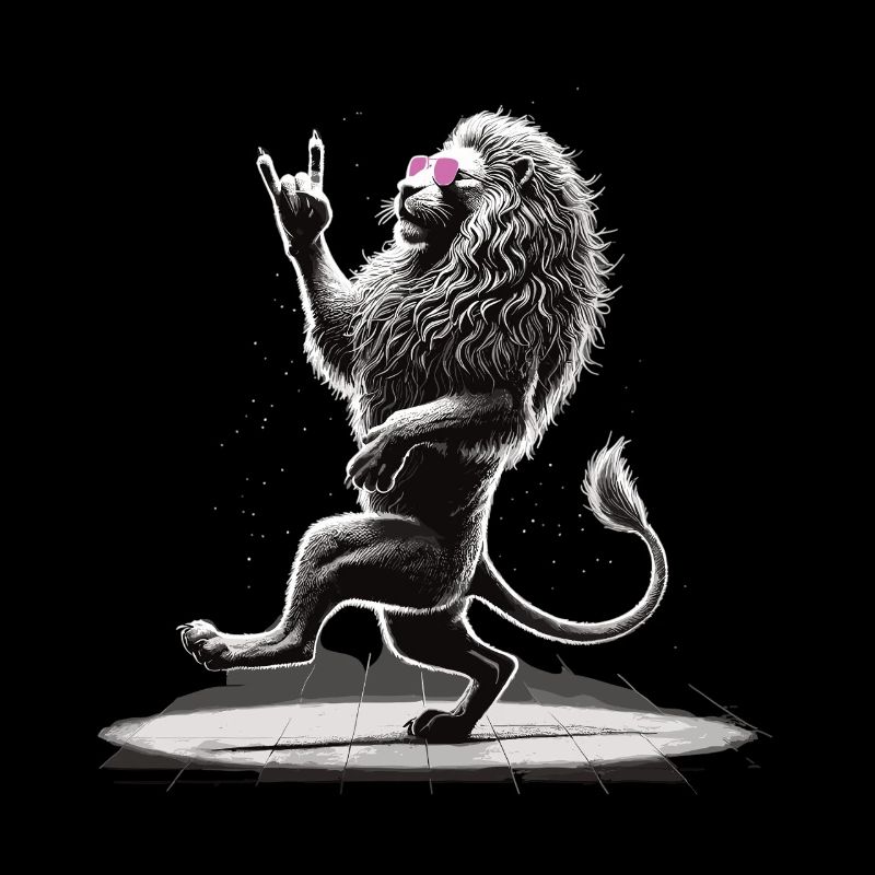 Rockiger Löwe – Wild und Frei