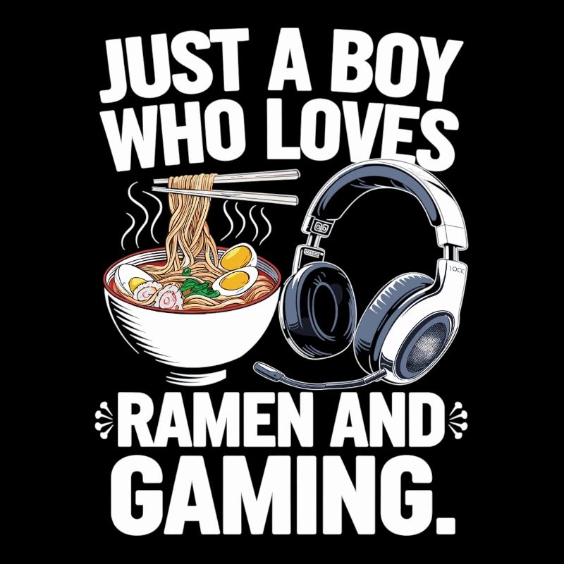 Gaming & Ramen – Perfektes Zocker-Motiv