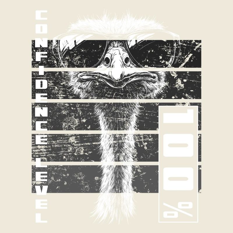 Vogel Strauß Sonnenbrille Selbstbewusst Geschenk