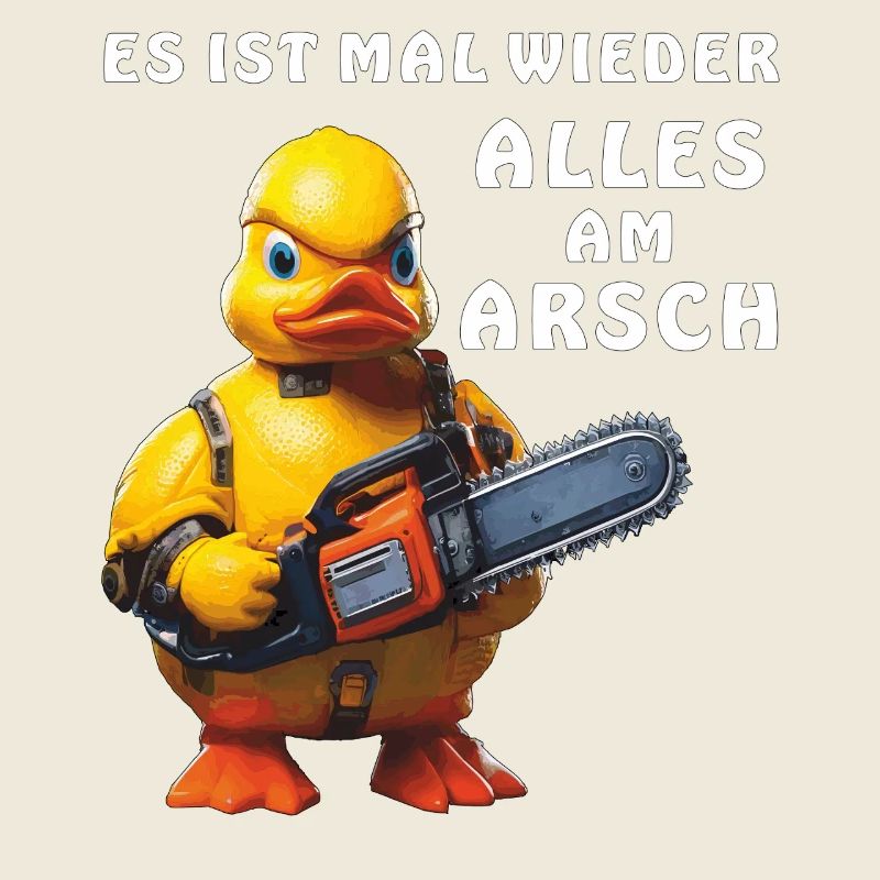 DUCK CHAINSAW ALL ON THE ASS