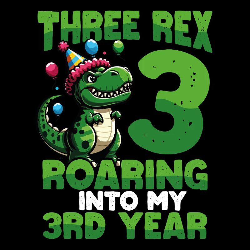 Three Rex Roaring In My 3rd Year Birthday