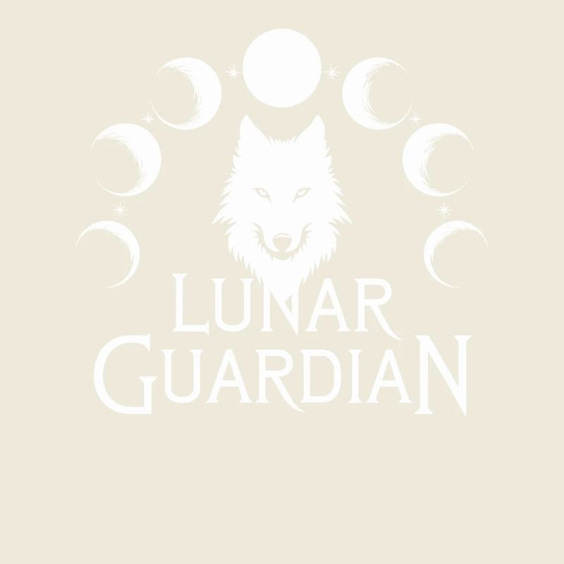 Loup gardien lunaire avec phases de lune