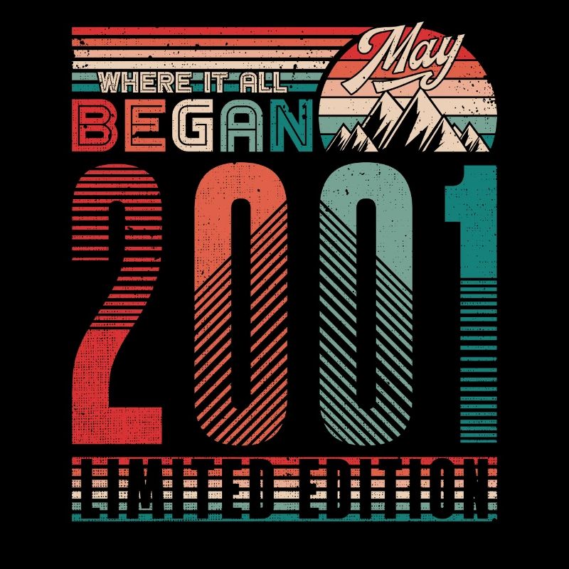 Birthday 2001 Vintage May Retro Gift