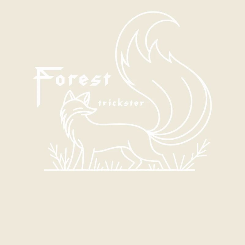 Forest Trickster Fox Graphic Illustration